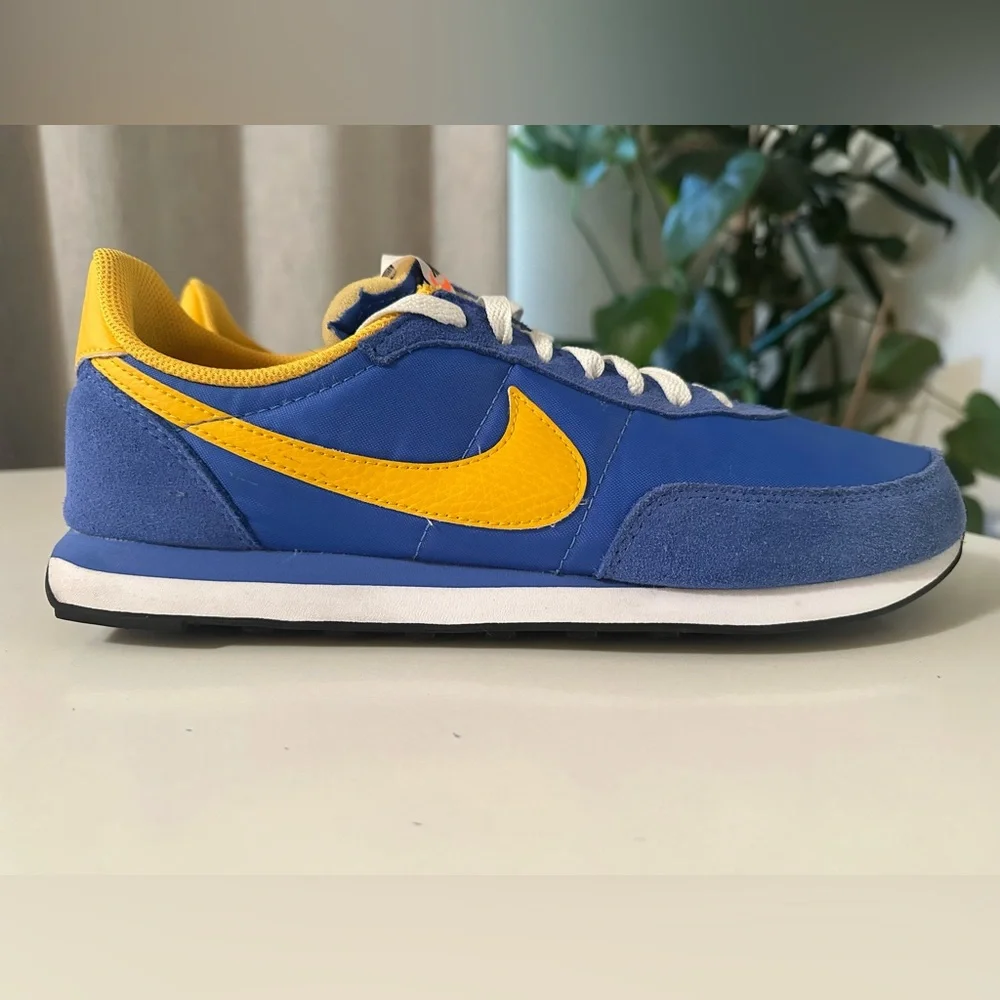 Nike Mens Waffle Trainer 2 DH1349-402 Blue/University Yellow in Size US 10.5 - Picture 5 of 10